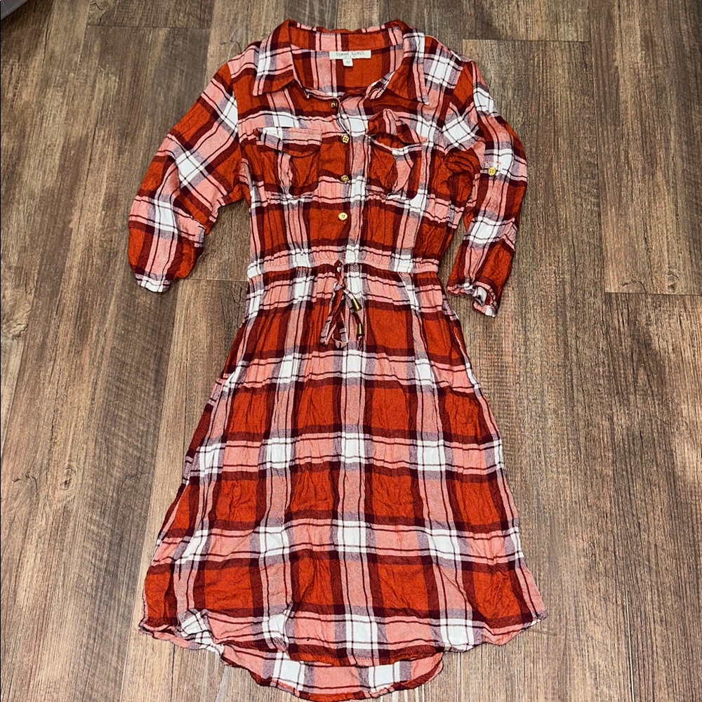 SPEED‎ LIMIT Girls Size 12 Plaid Dress